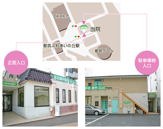 志田歯科医院の近隣マップ